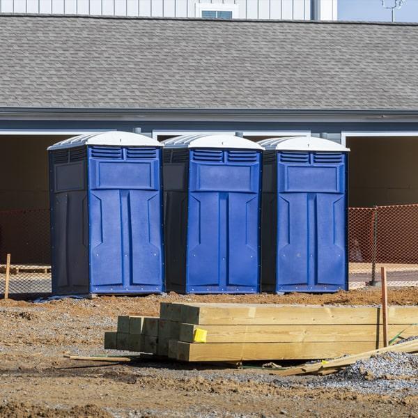 construction site porta potties offers weekly cleaning and maintenance services for all of our portable toilets on work sites